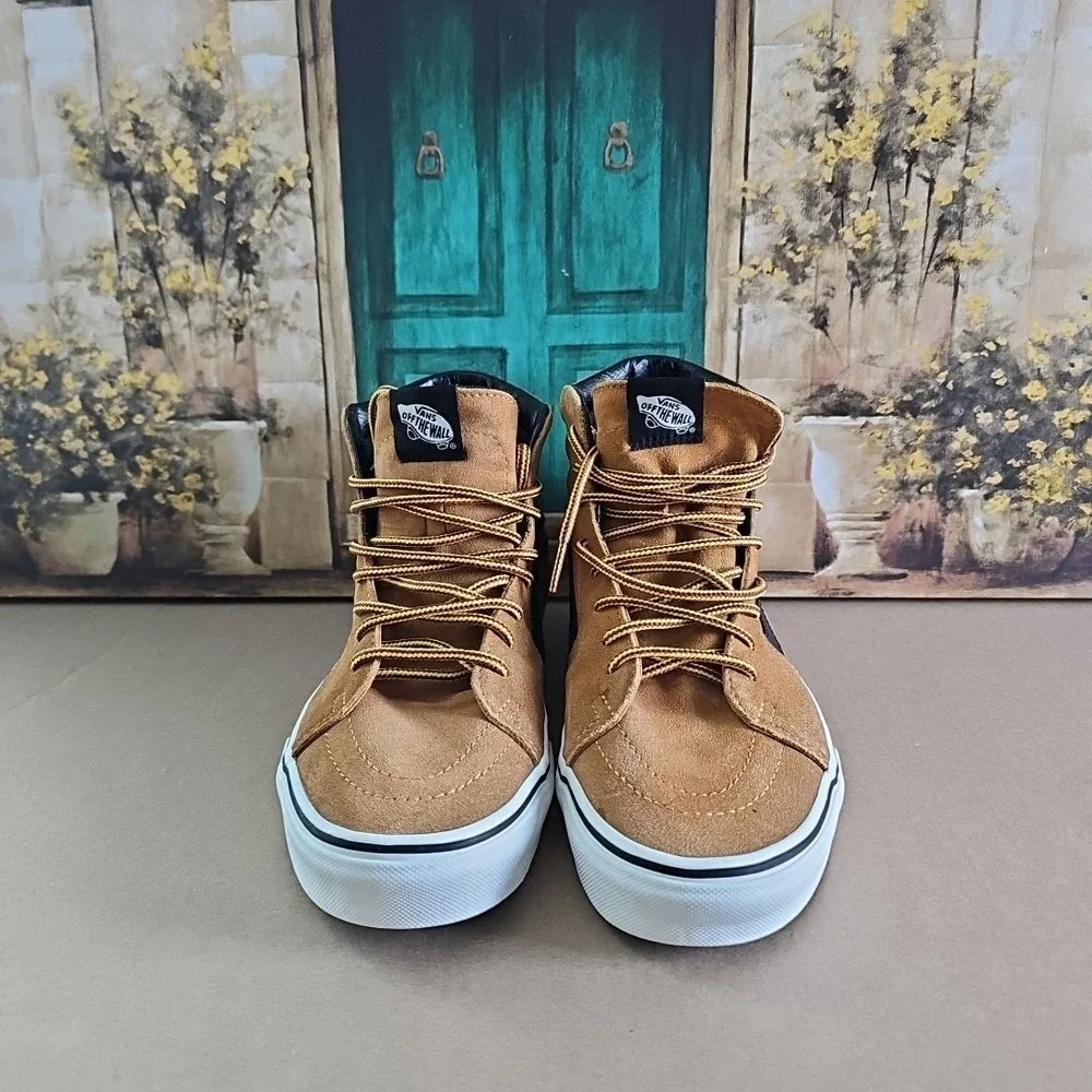 VANS SK-8‎ Hi Brown Suede High-Top Skater Skateboard Shoes Sneaker Size M9.5/W11